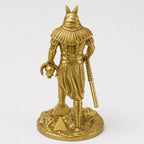 Anubis Egyptian God of the Dead statue – hand-painted SLA resin 15 cm – back view antique gold finish – PrintableArtForge