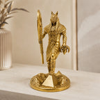 Anubis Egyptian God of the Dead statue – hand-painted SLA resin 15 cm – lifestyle scene altar setting – PrintableArtForge