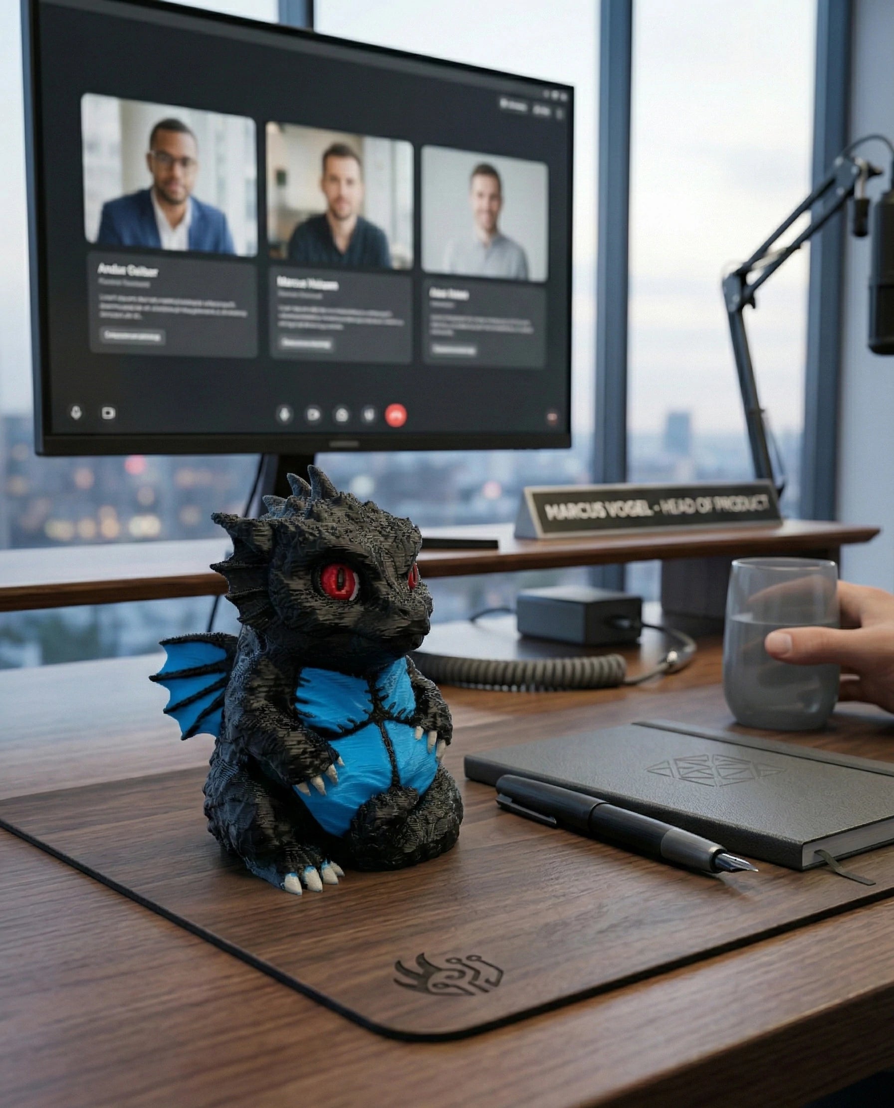 KODA - The sturdy guardian dragon - Desk figurine - Gift & office decor - Handmade collector's item