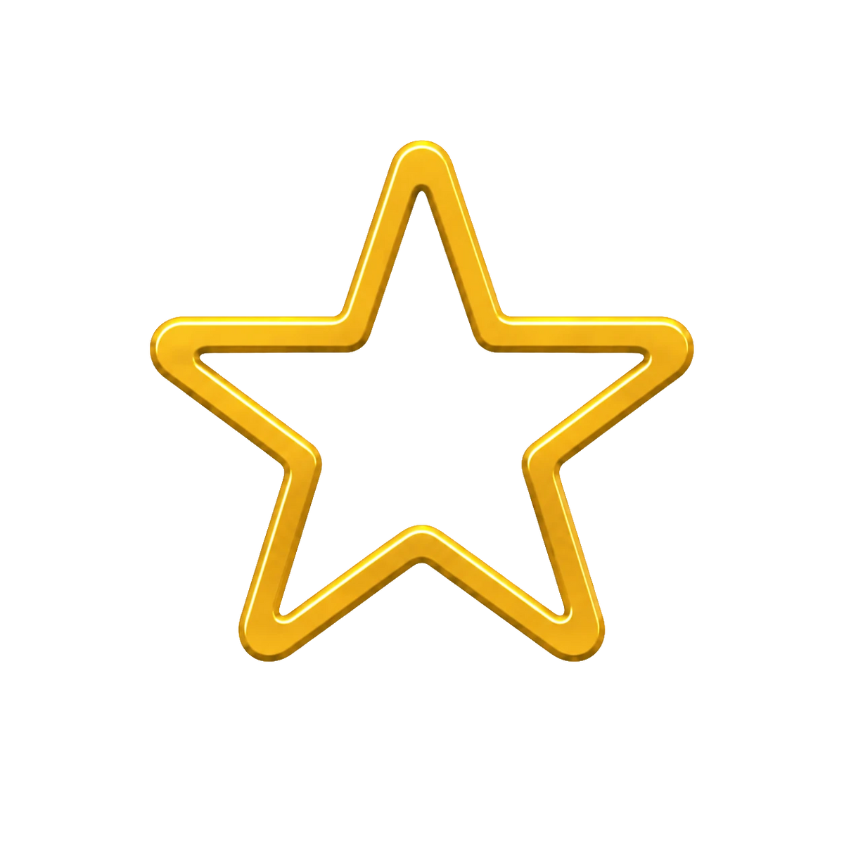 Gold star outline icon – premium antique finish PrintableArtForge