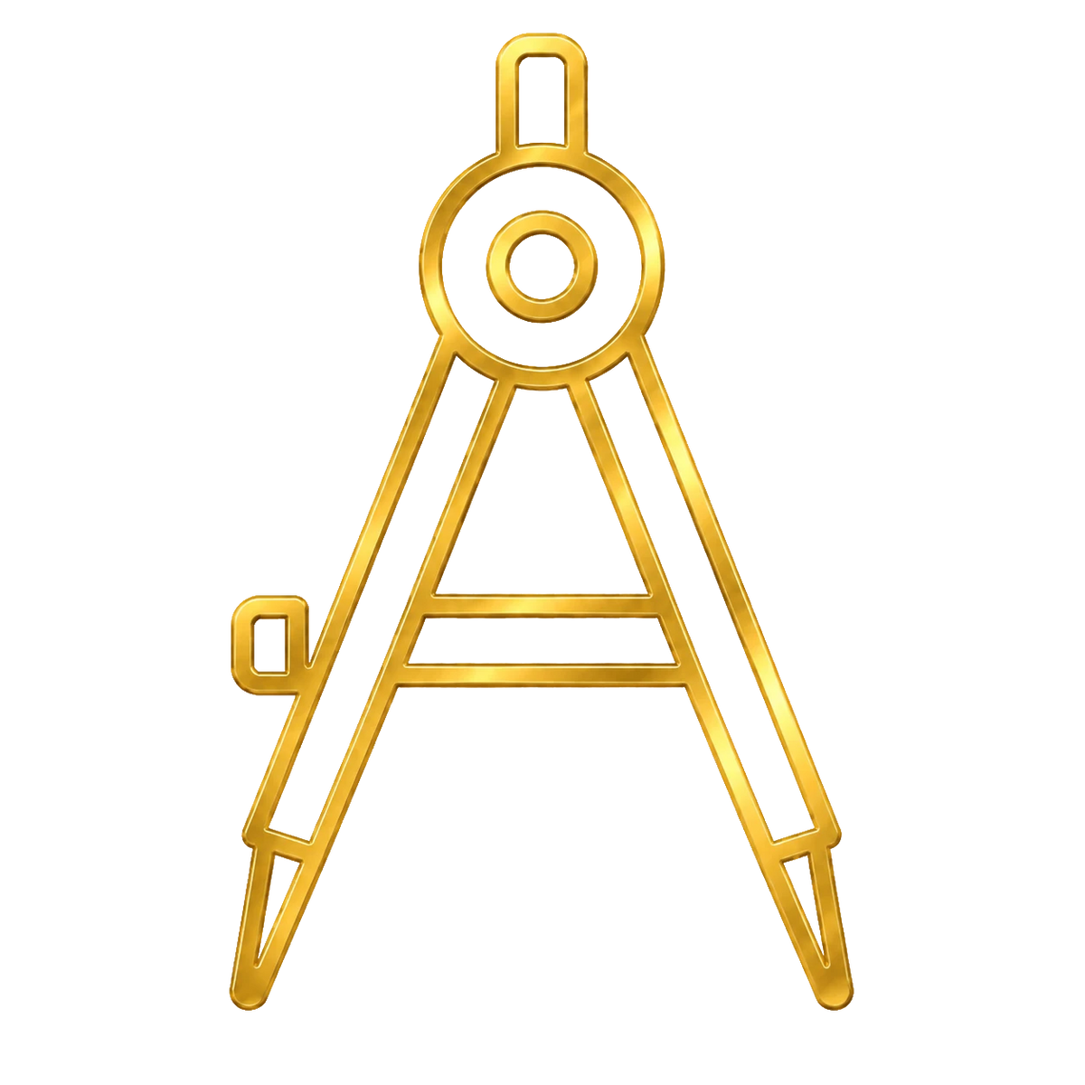 Gold compass icon – precision craftsmanship PrintableArtForge