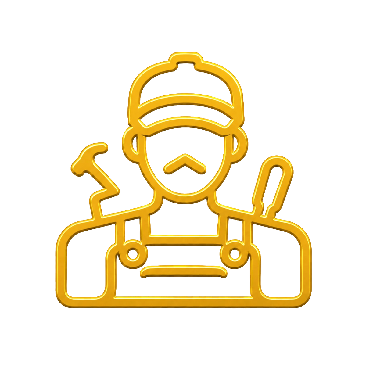 Gold craftsman icon – handmade 3D printed figurines PrintableArtForge