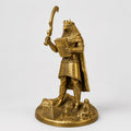 Horus Egyptian Sky God statue – hand-painted SLA resin 15 cm – front view antique gold finish – PrintableArtForge