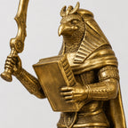 Horus Egyptian Sky God statue – hand-painted SLA resin 15 cm – detail close-up hand-painted surface – PrintableArtForge