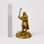 Horus Egyptian Sky God statue – hand-painted SLA resin 15 cm – size comparison with ruler – PrintableArtForge