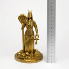 Isis Egyptian Goddess of Magic statue – hand-painted SLA resin 15 cm – size comparison with ruler – PrintableArtForge