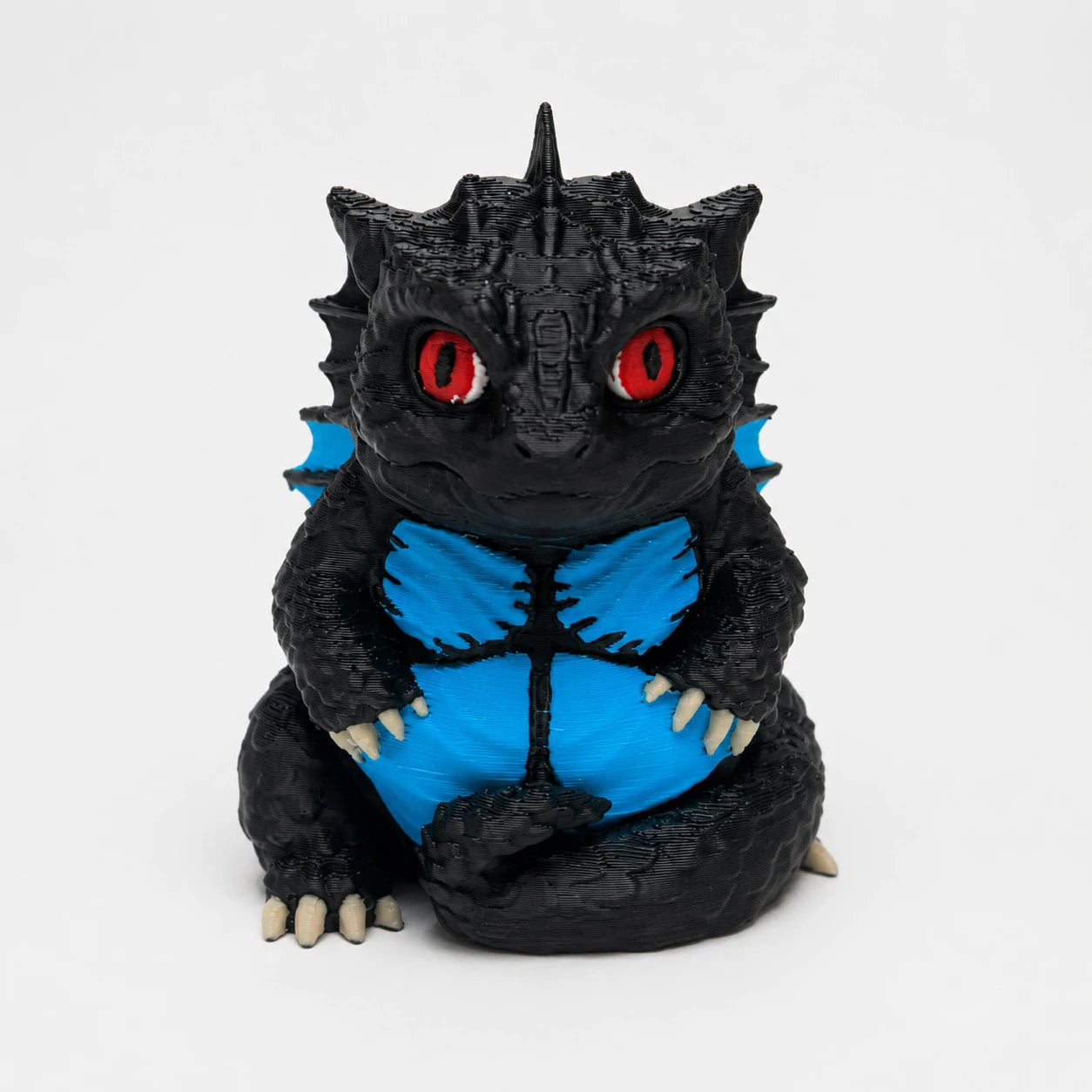 KODA Guardian Dragon desk figurine – multicolor FDM 3D printed – front view – PrintableArtForge
