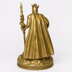 Lugh Celtic Sun God statue – hand-painted SLA resin 15 cm – back view antique gold finish – PrintableArtForge