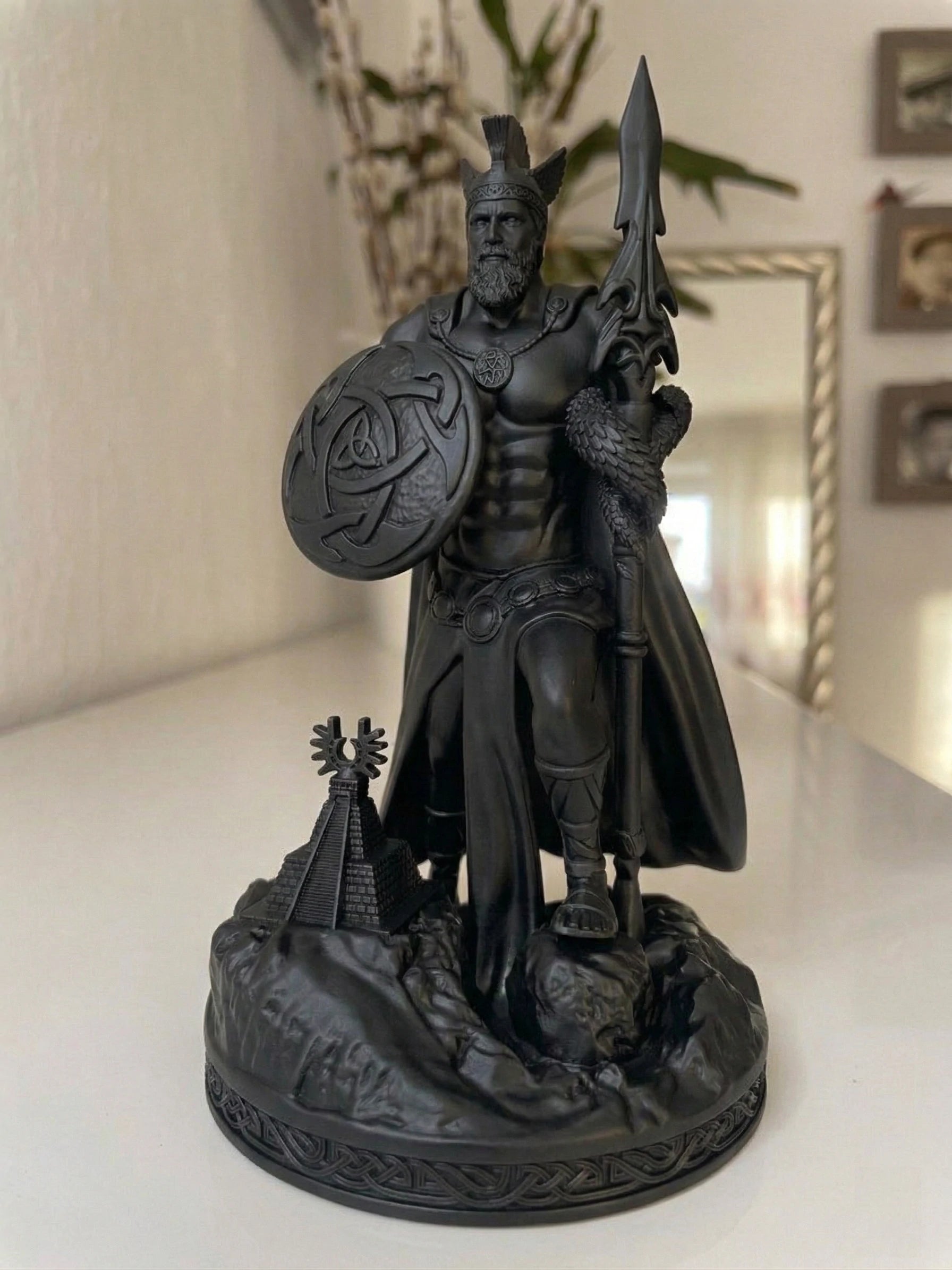 Lugh - Celtic God - Hand-painted Antique Gold Statue - Altar Decoration