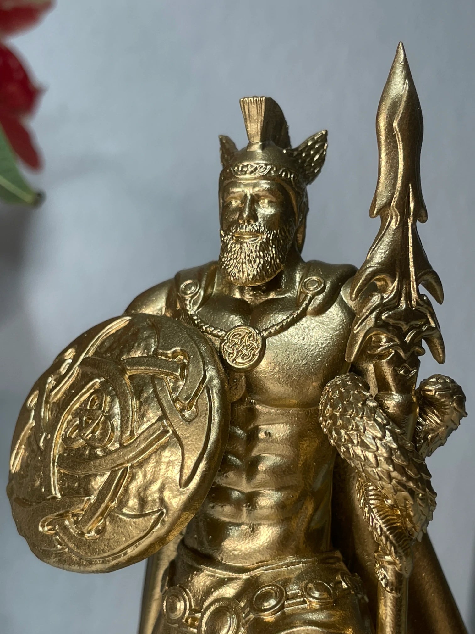 Statue of Lugh – Celtic God of Light, Sun & the Arts, Hand-Painted Figurine – Altar Miniature Decoration