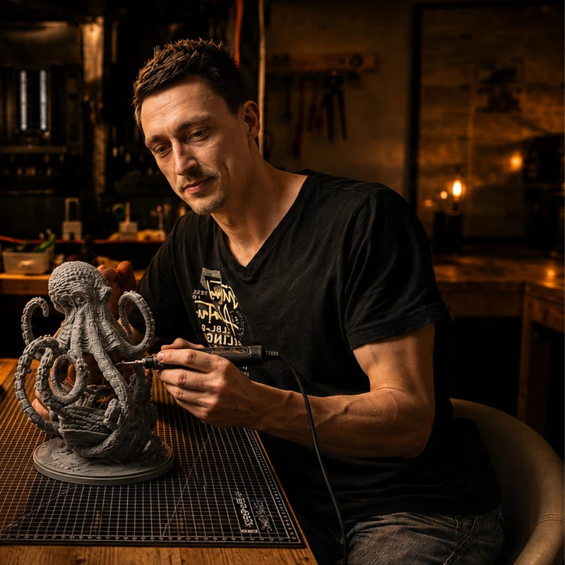 Joel PrintableArtForge founder portrait – right half banner 1x1 – handcrafted 3D printed figurines Darmstadt