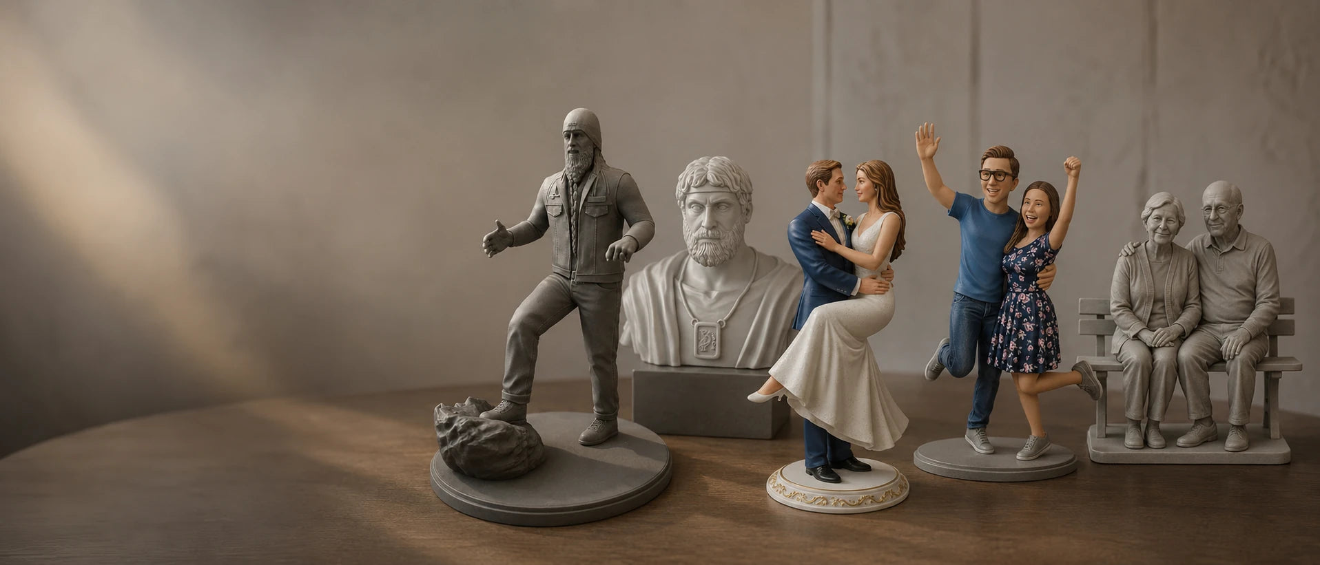 Personalized Figures collection banner – custom statues and figurines made from photos – PrintableArtForge