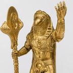 Ra Egyptian Sun God statue – hand-painted SLA resin 15 cm – detail close-up hand-painted surface – PrintableArtForge