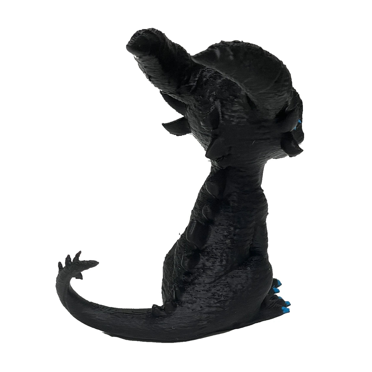 VEX Night Dragon desk figurine – multicolor FDM 3D printed – back view – PrintableArtForge