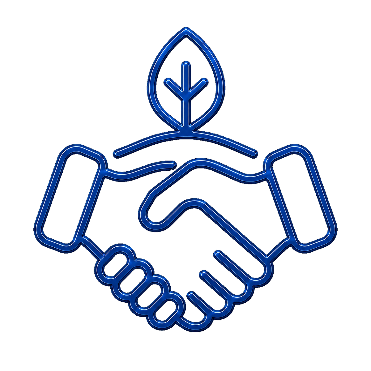 neon blue business network icon – PrintableArtForge B2B 3D printing