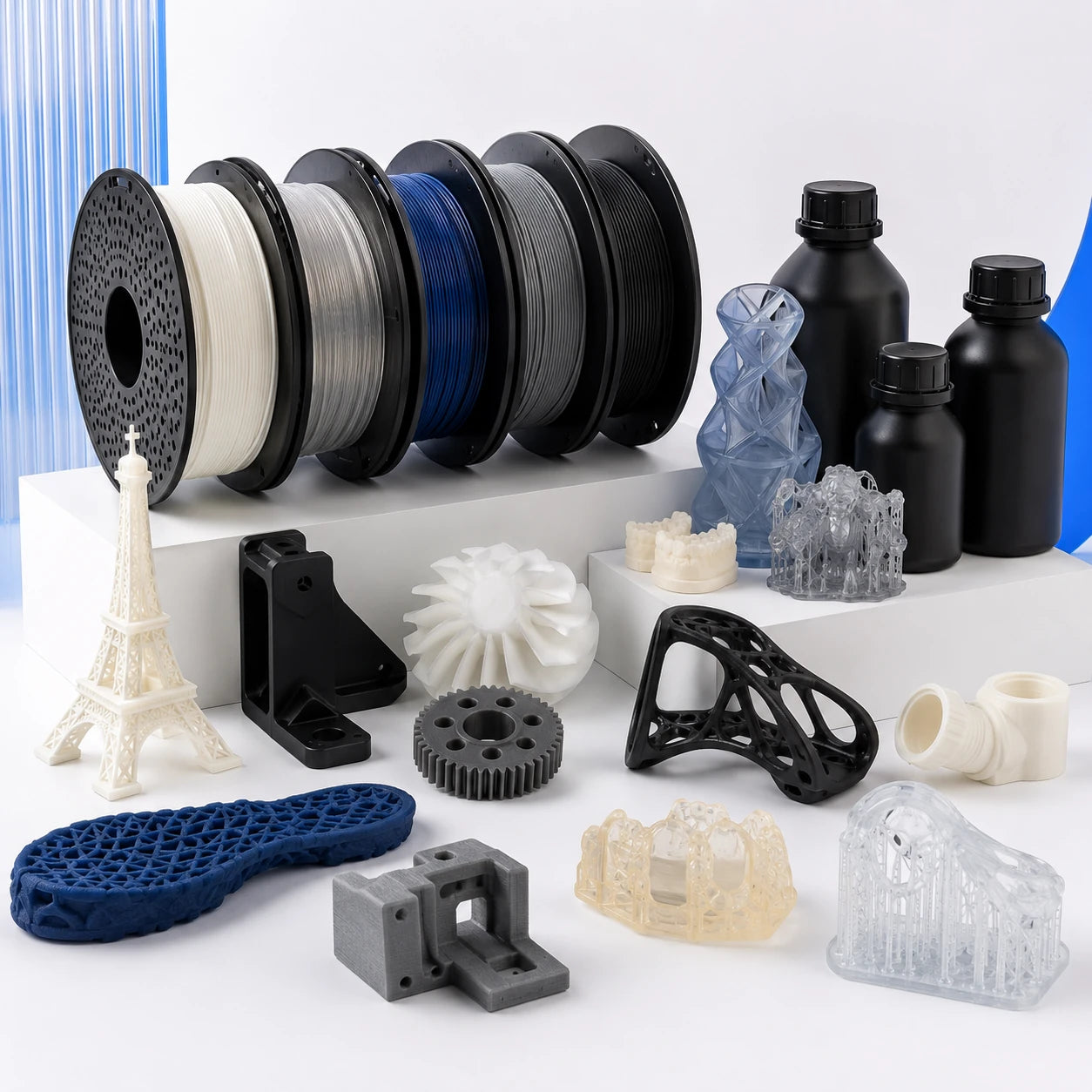 FDM material collection overview – PrintableArtForge B2B 3D printing