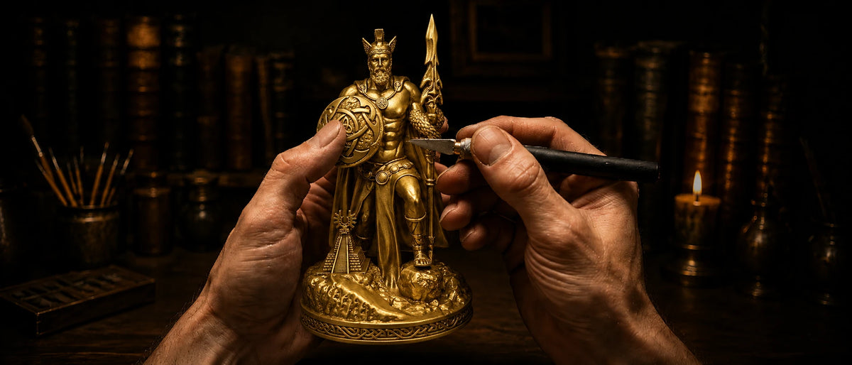 hand-painted figurines banner – Joel PrintableArtForge founder at work – PrintableArtForge